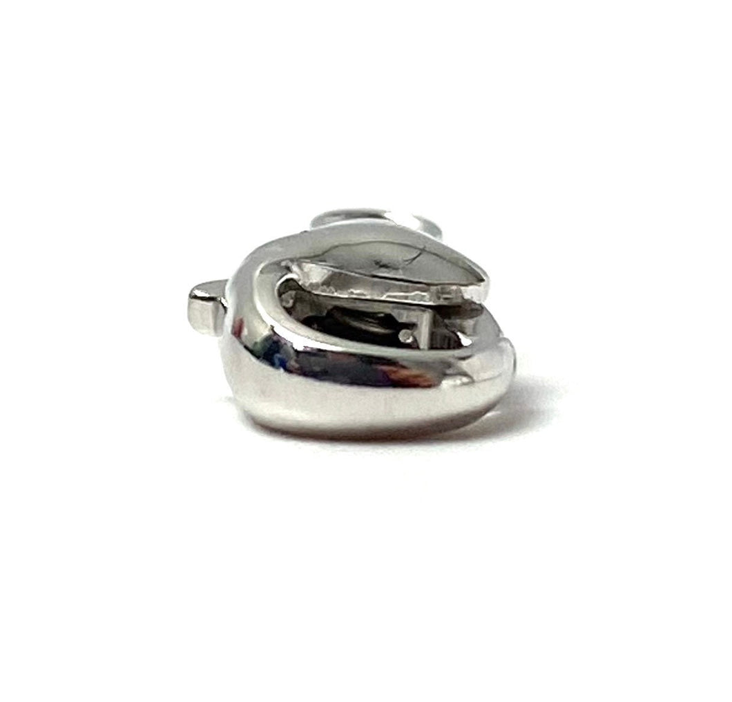 14K solid white gold lobster claw clasp, SKU# 12-17-409
