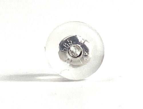 14K 3.71 mm solid white gold butterfly silicone ear back, SKU# G9012-14W