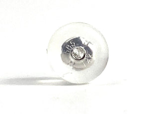 14K 3.71 mm solid white gold butterfly silicone ear back, SKU# G9012-14W
