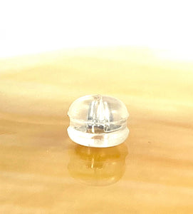 14K 3.71 mm solid white gold butterfly silicone ear back, SKU# G9012-14W