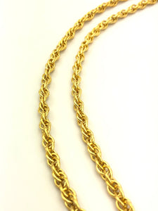 14KGF 4.4mm Double Rope Chain Sku#44R