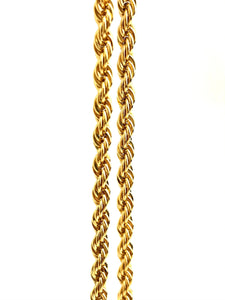 14KGF 4mm French Rope Chain Sku#FR-4