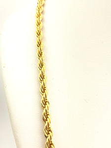 14KGF 4mm French Rope Chain Sku#FR-4
