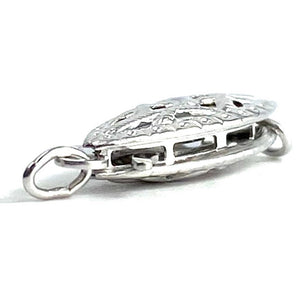14K solid white gold clasp, SKU# 12-17-830