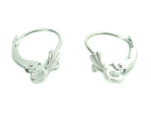 14K White Gold Lever Back Ear Wire, Sku#12-29-3/CR