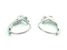 14K White Gold Lever Back Ear Wire, Sku#12-29-3/CR