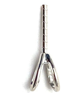 14K solid white gold pearl setting, SKU# 12-54-120