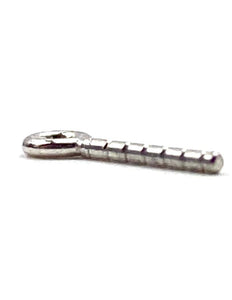 14K solid white gold screw thin pearl peg, SKU# 12-30-28