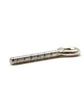 14K solid white gold screw thin pearl peg, SKU# 12-30-28