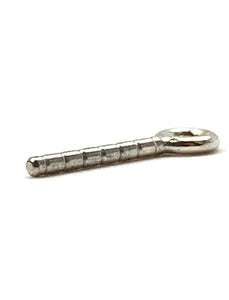 14K solid white gold screw thin pearl peg, SKU# 12-30-28