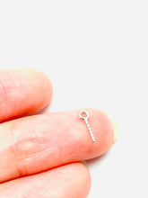14K solid white gold screw thin pearl peg, SKU# 12-30-28