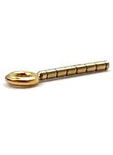 14K solid yellow gold screw thin pearl peg, SKU# 11-20-28