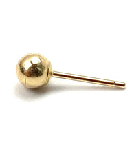 14K solid yellow gold ball earring, SKU# 064BEP94300075
