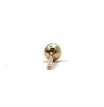14K solid yellow gold ball earring, SKU# 12-28-1817