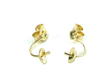 14K Solid Gold Earring Back With A 4mm Cup