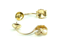 14K Solid Gold Earring Back With A 4mm Cup