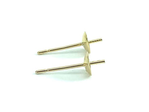 14K Solid Gold Post With A 5mm Cup, Sku#275-14Y-5