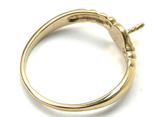 14k solid yellow gold ring setting, pearl mounting ring, SKU# JPR-11