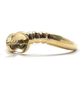 14k solid yellow gold ring setting, pearl mounting ring, SKU# JPR-11