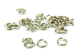 14K Solid White Gold 5mm Jump Ring, Sku#12-41-6