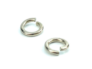 14K Solid White Gold 5mm Jump Ring, Sku#12-41-6