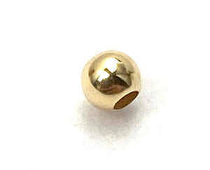 14K solid yellow gold bead, SKU# 11-05-7025