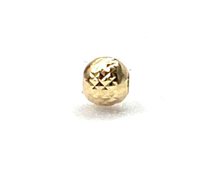 14K solid yellow gold bead, SKU# 1004925SM