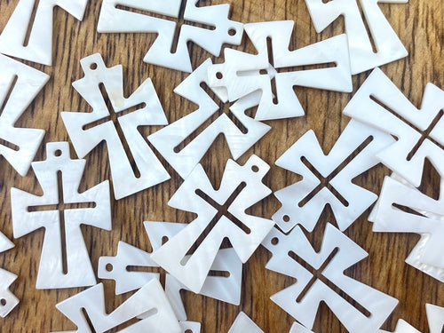Mother Of Pearl Cross Shell, Sku#M392
