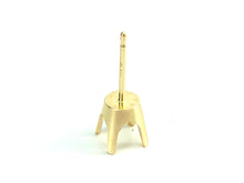 14K Yellow Gold Earpost 4 Prong Sku#11-26-1861