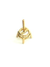 14K Yellow Gold Earpost Thread Basket Sku#11-28-3906/5