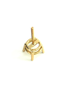 14K Yellow Gold Earpost Thread Basket Sku#11-28-3906/5