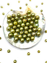 Pistachio Tahitian pearls, Tahiti Pearls, 8mm to 17mm, Large size, Semi baroque