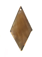 Mother Of Pearl Diamond Shaped Shell With Gold Plated On Zinc Alloy, Sku#M342