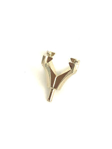 14K White Gold SQ Centered HD W/Peg V-End Sku#1/4C1 971-6