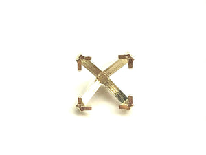 14K White Gold SQ Centered HD W/Peg V-End Sku#1/4C1 971-6