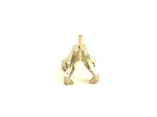 14K White Gold SQ Centered HD W/Peg V-End Sku#1/4C1 971-6