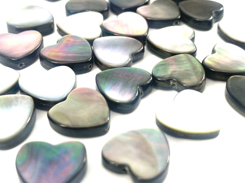 Mother Of Pearl Heart Shell, Mother Of Pearl Heart Bead, Sku#M409