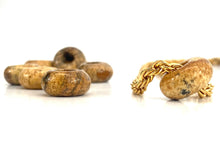 Picture Stone Donut Beads, Sku#BG58