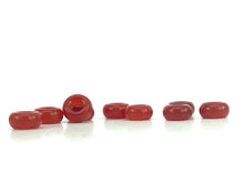 Dyed Red Donut Jade Beads, Sku#BG55