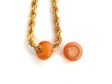 Dyed Orange Jade Donut Beads, Sku#BG54