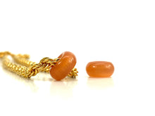 Dyed Orange Jade Donut Beads, Sku#BG54