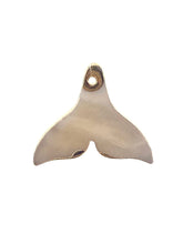Natural White Shell Mother of Pearl Shell Pendants, Gold Plated On Zinc Alloy, Whale Tail, Sku#M303