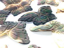 Black Tahitian Mother Of Pearl Moth Beads, Sku#M264