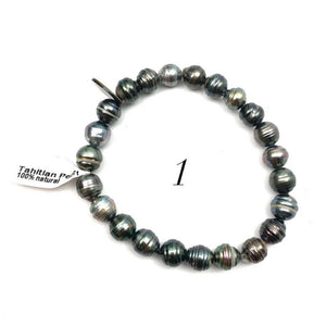 Tahitian pearl bracelet, 100% natural, SKU# 1117