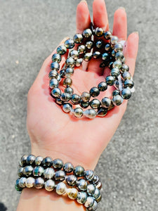 Tahitian pearl bracelet, 100% natural, SKU# 1117