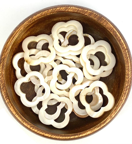 Mother Of Pearl Clover Beads, Sku#M569