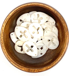 White South Sea Mother Of Pearl Beads, Sku#M634