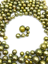 Pistachio Tahitian pearls, Tahiti Pearls, 8mm to 17mm, Large size, Semi baroque