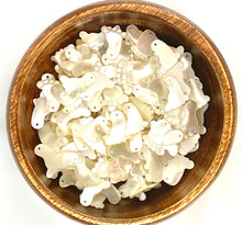 White South Sea Mother Of Pearl Foot Print Bead, Sku#M464