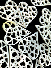 White South Sea Mother Of Pearl Heart Sku#M534